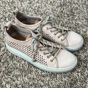 Blackstone Pl87 Pink Rose Dust Nubuck Perforated Leather Casual Sneaker 38 US 7